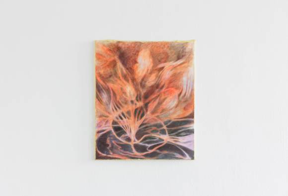 Ajda Kadunc, Terra Incognita, 2024, olje in vosek na platnu / oil and wax on canvas, 50 x 65 cm, photo by Matjaž Rušt