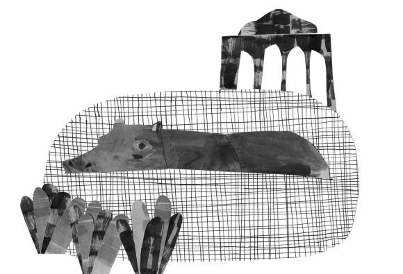 Ana Maraž, Nilski konj iz Hipopotamije, Kako dolg je čas (Mate Dolenc, Beletrina, 2019), 2019; 29, 7 x 21 cm, kolaž, perorisba 