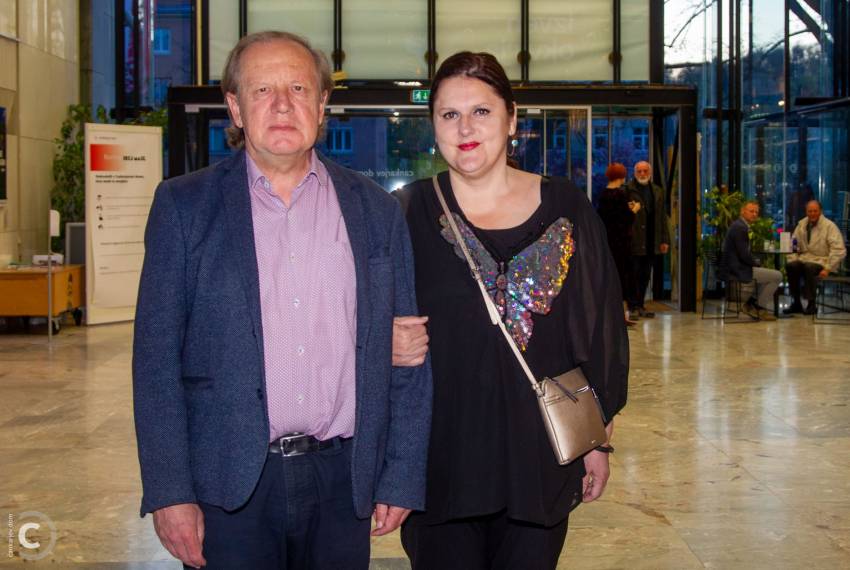 Uršula Cetinski, generalna direktorica Cankarjevega doma s partnerjem dr. Tomislavom Vignjevićem, foto Marko Vavpotič