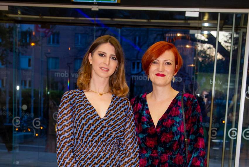 Katarina Hergouth, kustosinja razstavnega programa v CD in dr. Asta Vrečko, kustosinja razstave, foto Marko Vavpotič