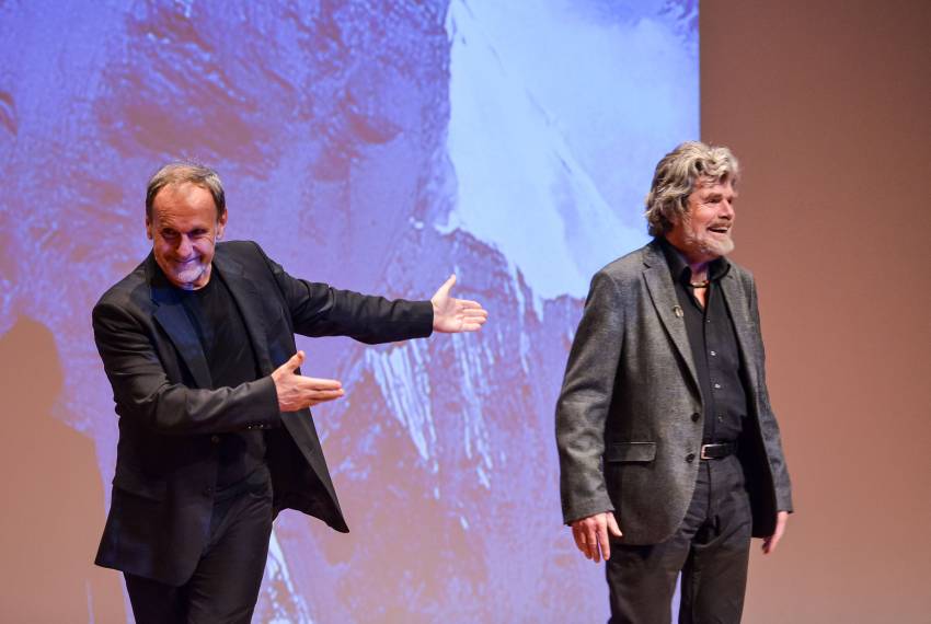 Viki Grošelj in Reinhold Messner, foto Iztok Dimc